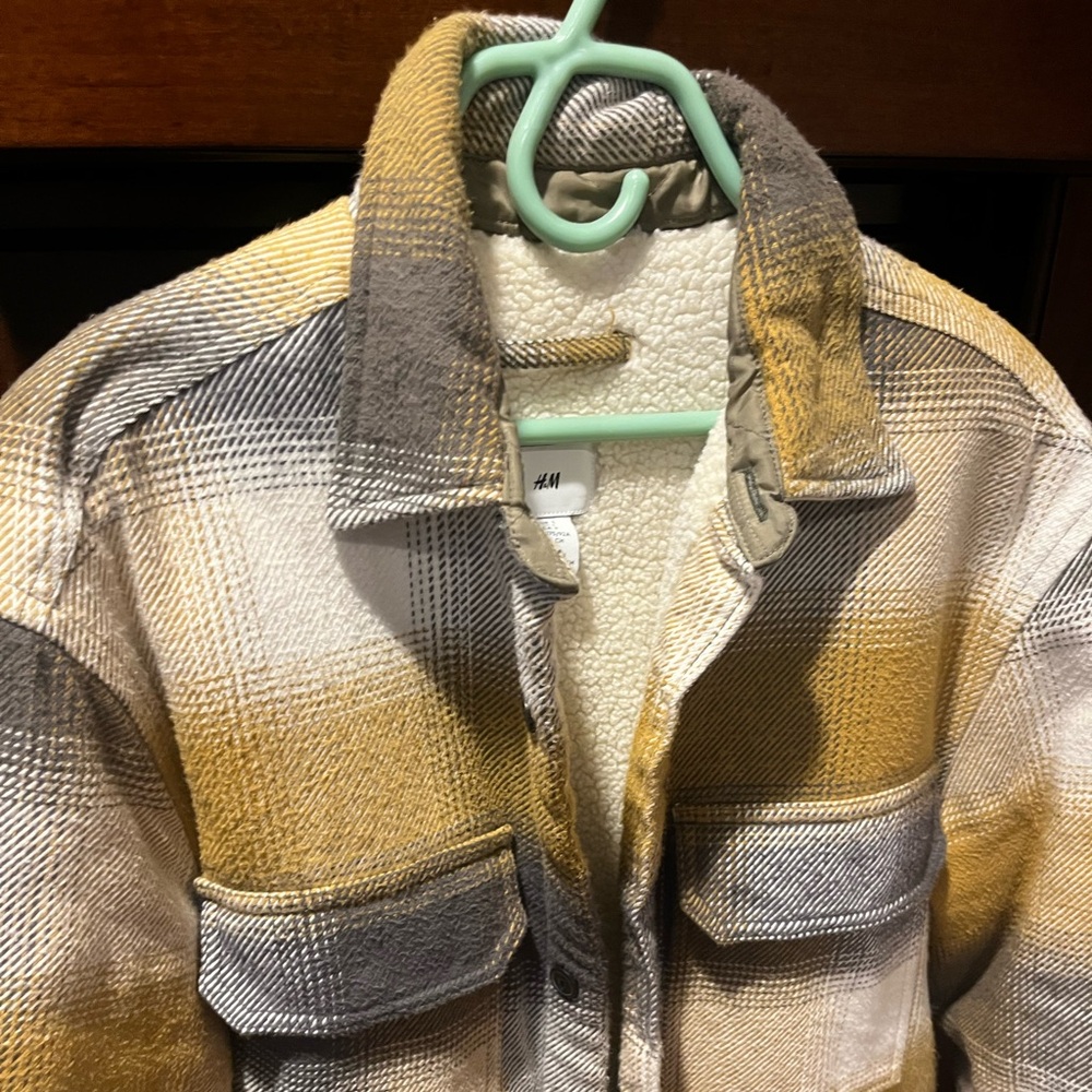 H&M Flannel Fur Lined Jacket